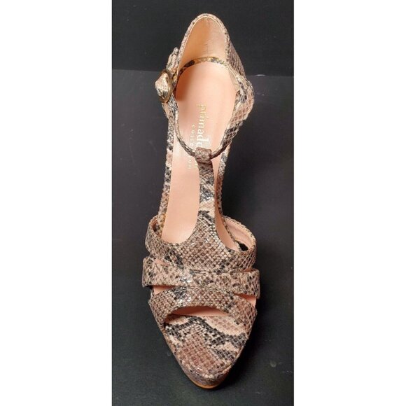 PRIMADONNA COLLECTION Women Beige Snake Print 4.5 in heel 08411PIT - Picture 5 of 12